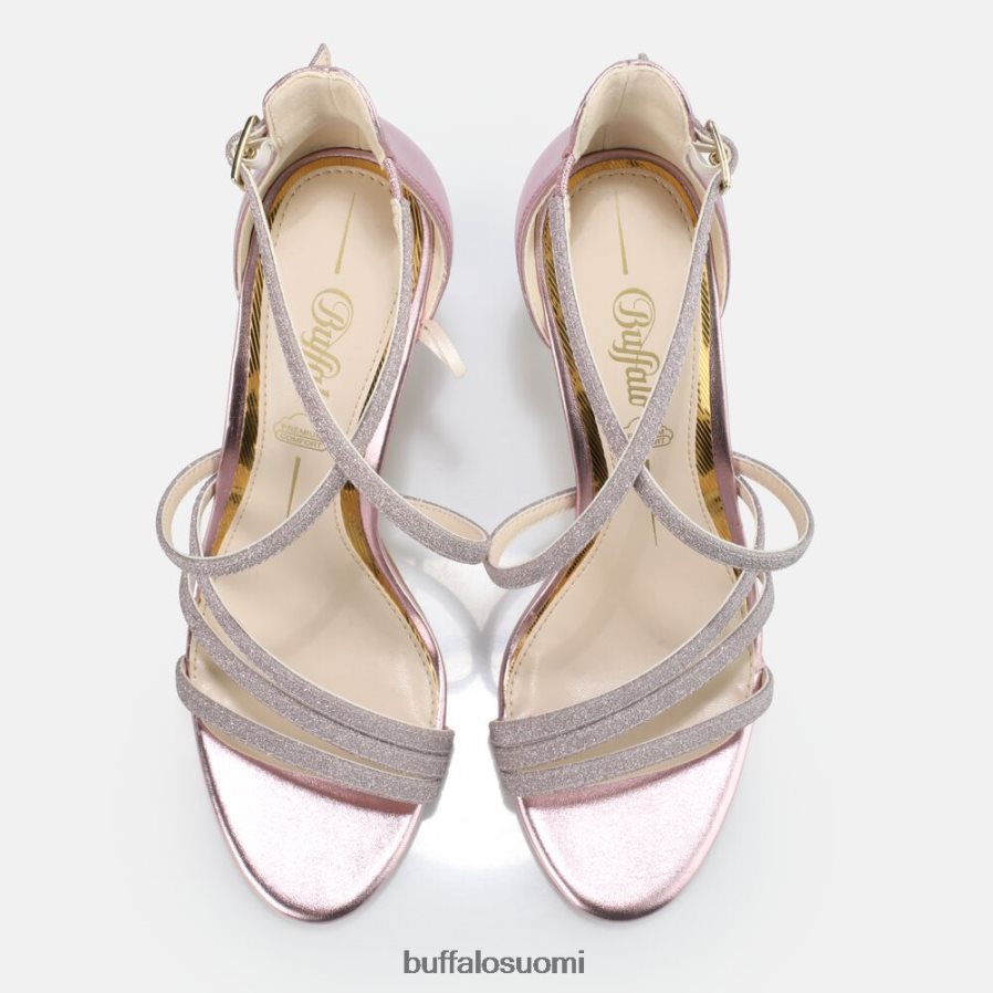 makai 2-korkoiset sandaalit, vegaani DZ48H4490 vaaleanpunainen Buffalo |sandaalit