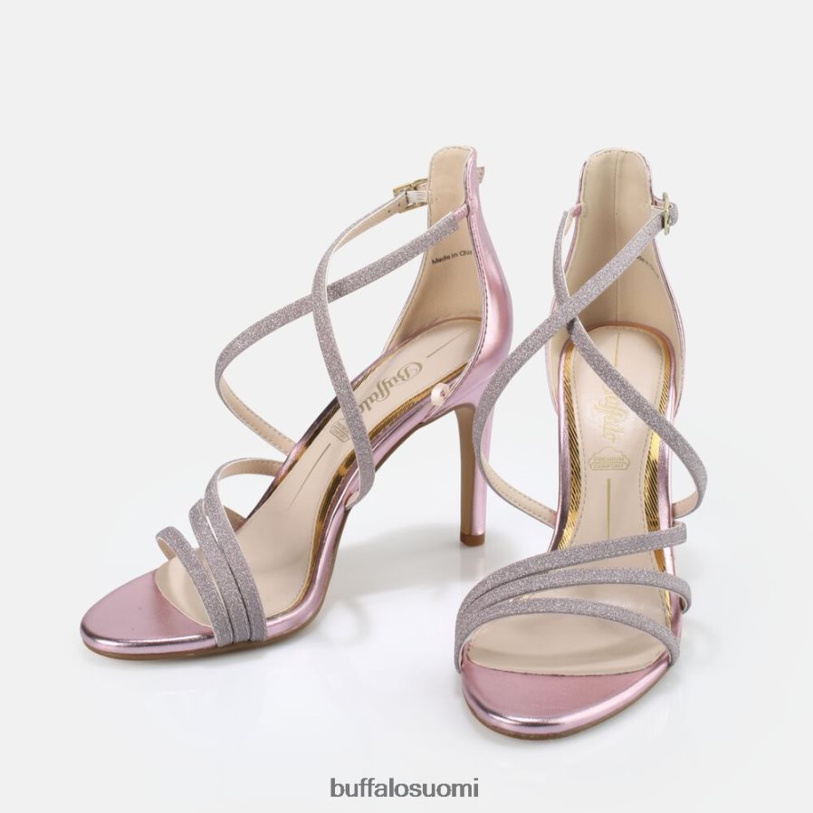 makai 2-korkoiset sandaalit, vegaani DZ48H4490 vaaleanpunainen Buffalo |sandaalit