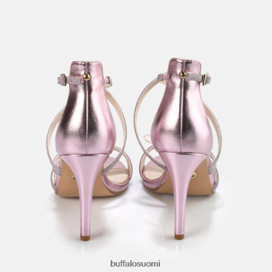 makai 2-korkoiset sandaalit, vegaani DZ48H4490 vaaleanpunainen Buffalo |sandaalit