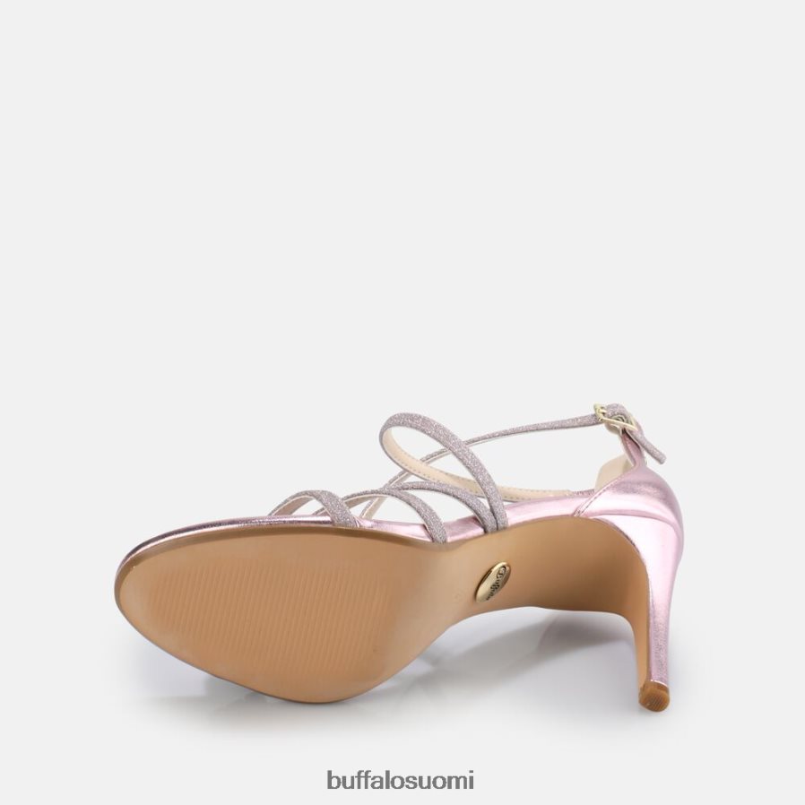 makai 2-korkoiset sandaalit, vegaani DZ48H4490 vaaleanpunainen Buffalo |sandaalit