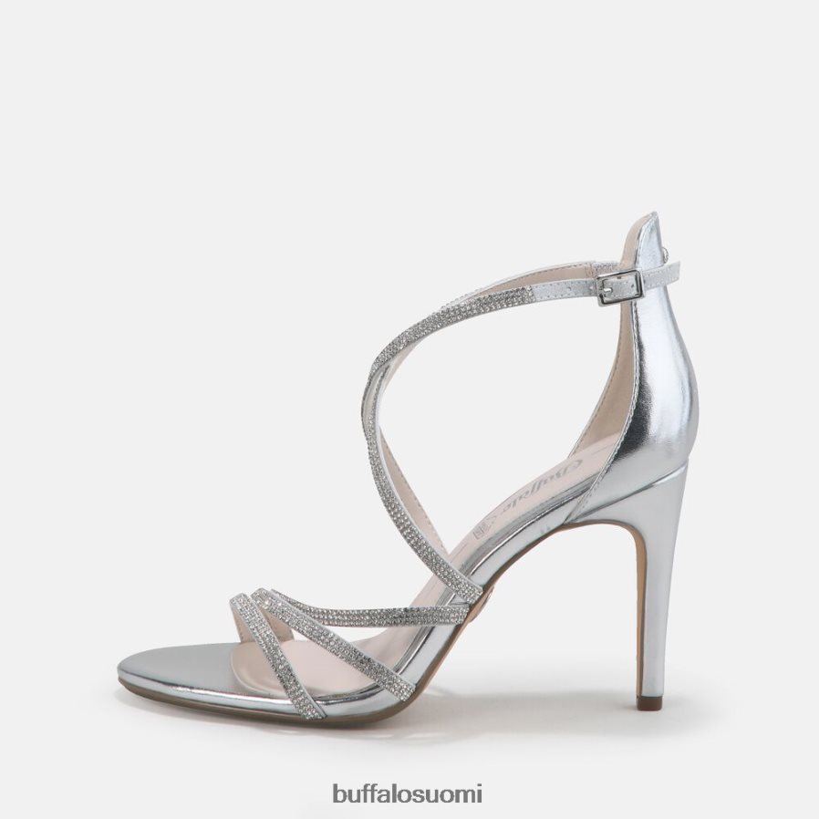 makai 2-korkoiset sandaalit, vegaani DZ48H4493 hopea Buffalo |sandaalit