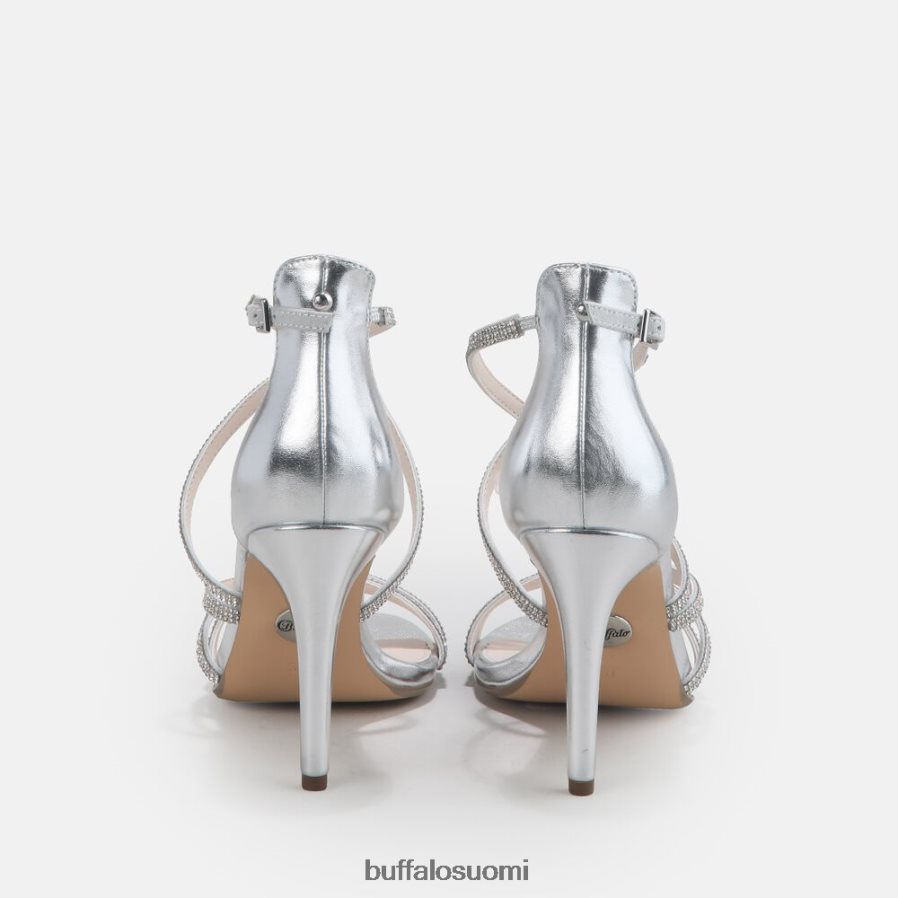 makai 2-korkoiset sandaalit, vegaani DZ48H4493 hopea Buffalo |sandaalit