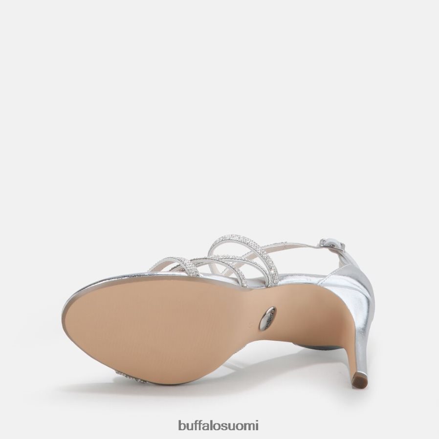 makai 2-korkoiset sandaalit, vegaani DZ48H4493 hopea Buffalo |sandaalit