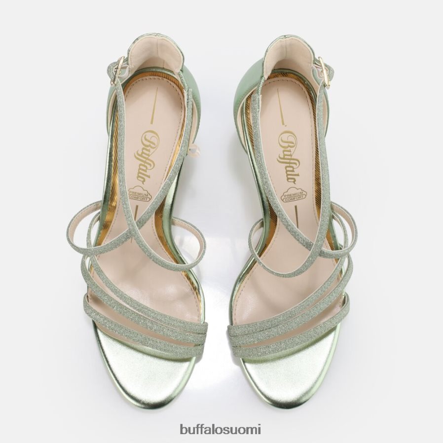 makai 2-korkoiset sandaalit, vegaani DZ48H4494 vihreä Buffalo |sandaalit