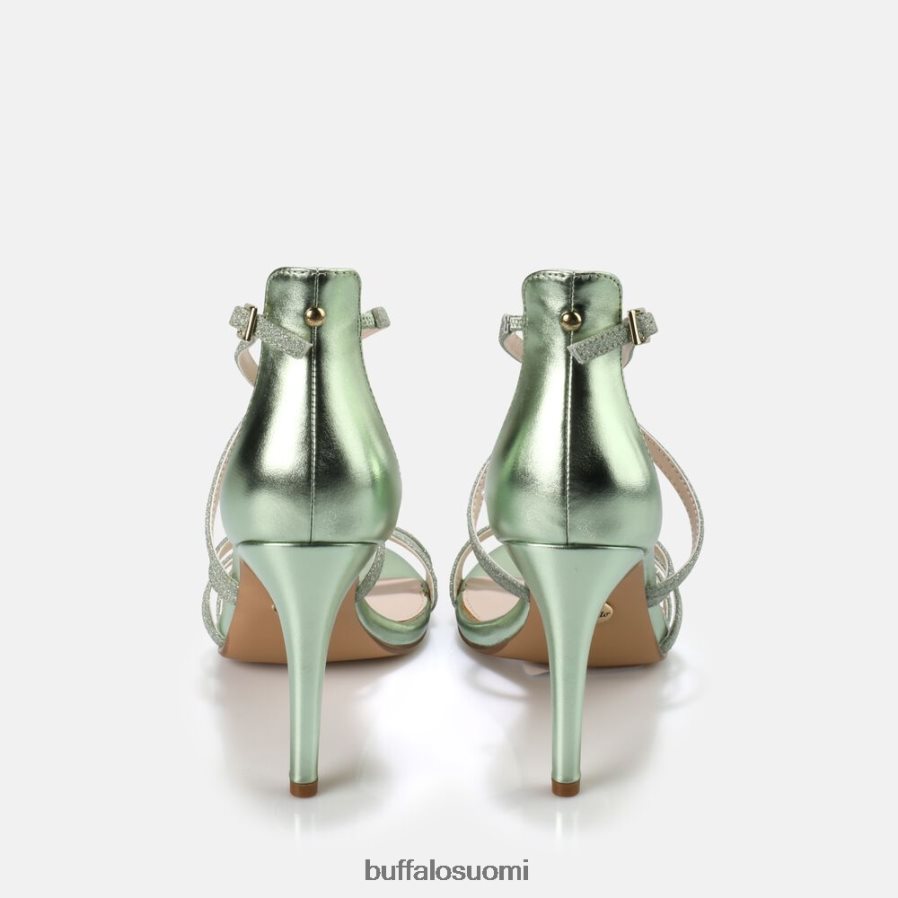 makai 2-korkoiset sandaalit, vegaani DZ48H4494 vihreä Buffalo |sandaalit