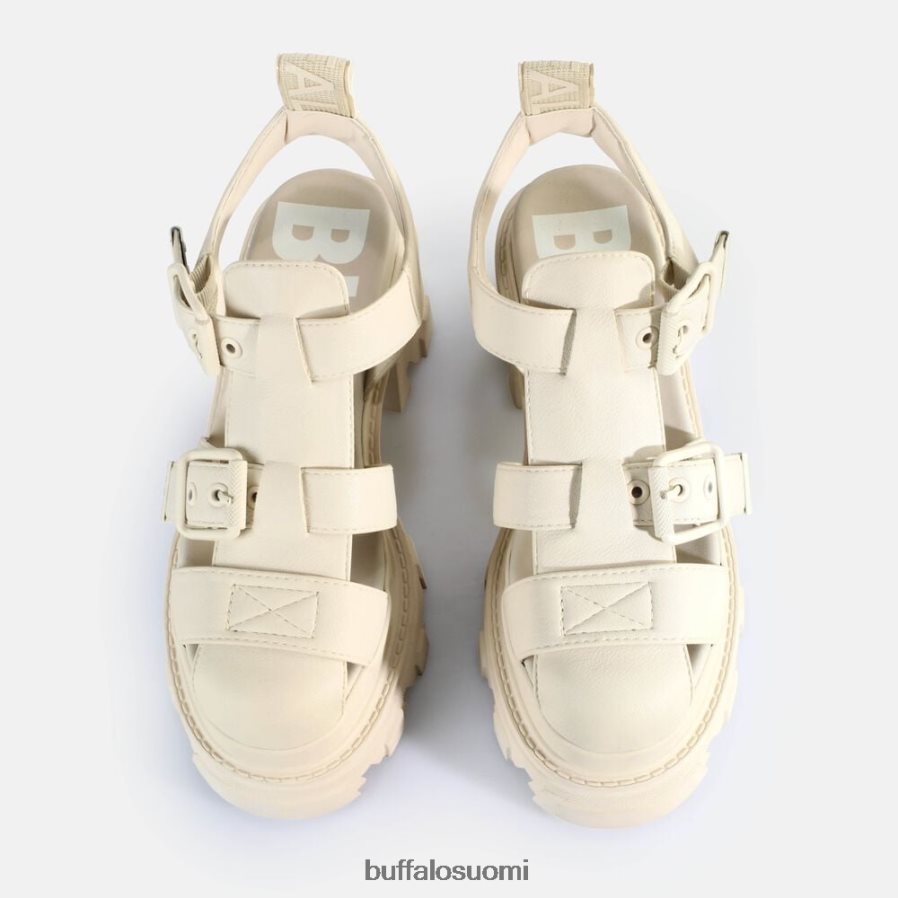 mellakka trooli korkokengät sandaalit vegaani DZ48H483 kerma Buffalo |sandaalit