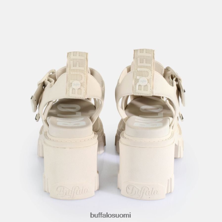 mellakka trooli korkokengät sandaalit vegaani DZ48H483 kerma Buffalo |sandaalit