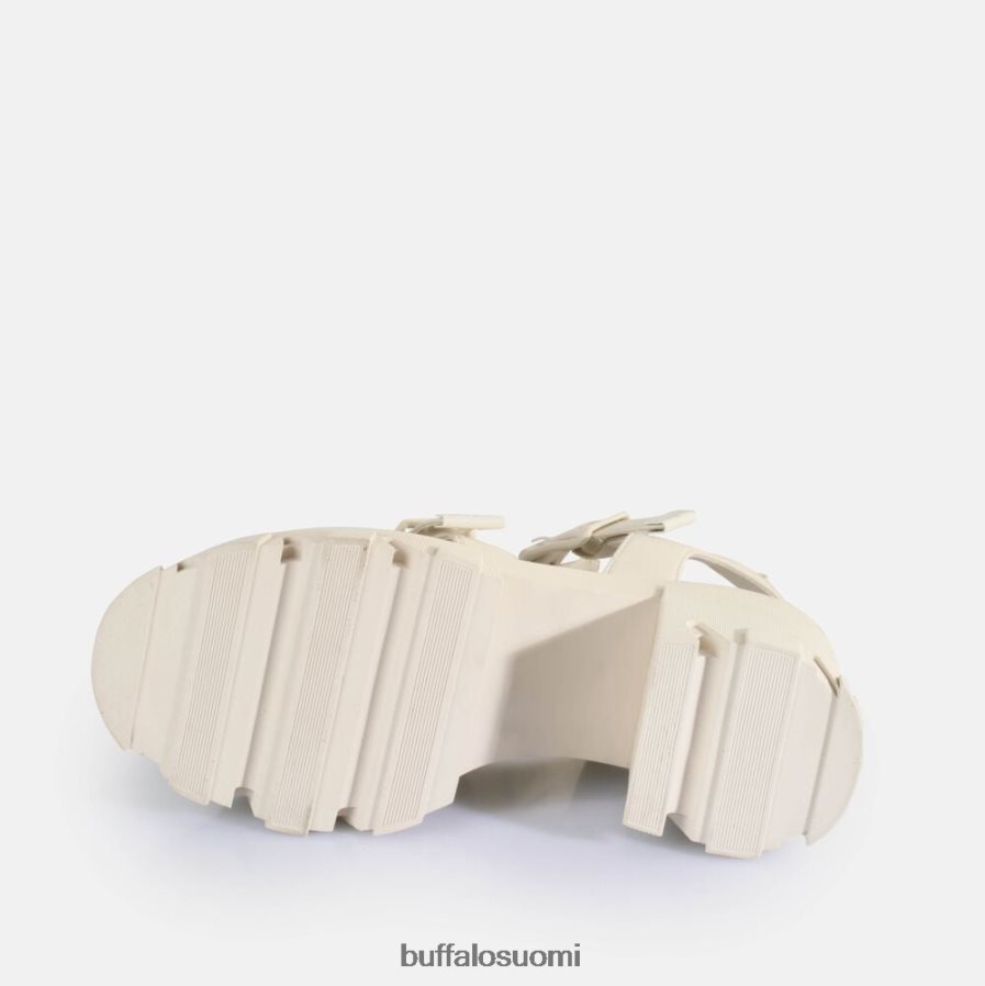 mellakka trooli korkokengät sandaalit vegaani DZ48H483 kerma Buffalo |sandaalit