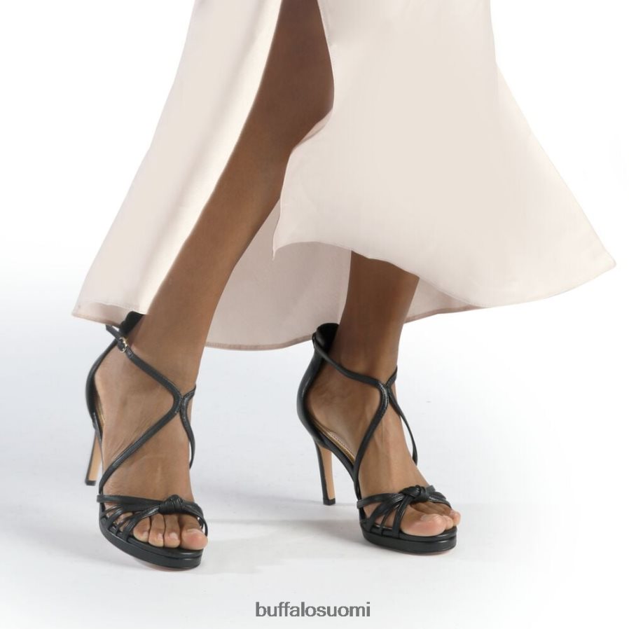 serena keulakorkoiset sandaalit vegaaniset DZ48H4284 musta Buffalo |sandaalit