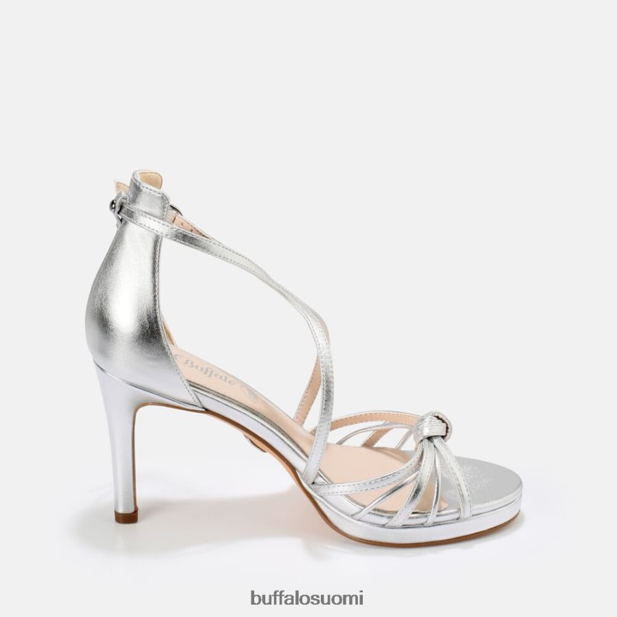 vegaaninen serena bow korkeakorkoinen sandaali DZ48H4286 hopea Buffalo |sandaalit