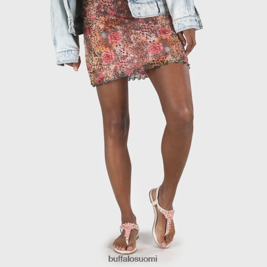 rosalie vegaani litteät sandaalit mokkanahka look DZ48H4340 beige/koralli Buffalo |sandaalit