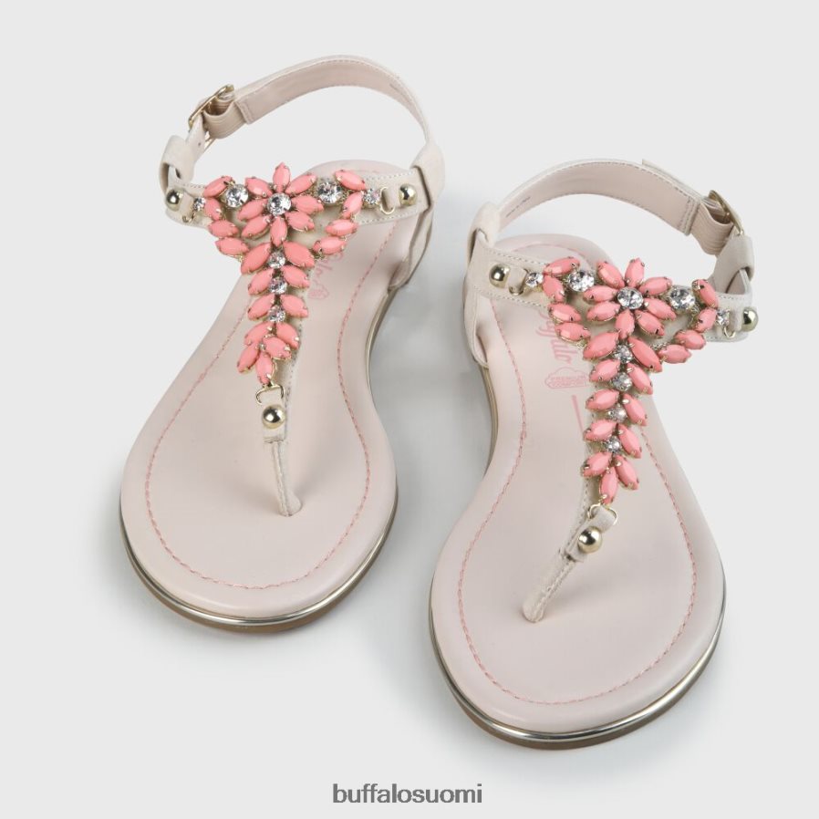 rosalie vegaani litteät sandaalit mokkanahka look DZ48H4340 beige/koralli Buffalo |sandaalit