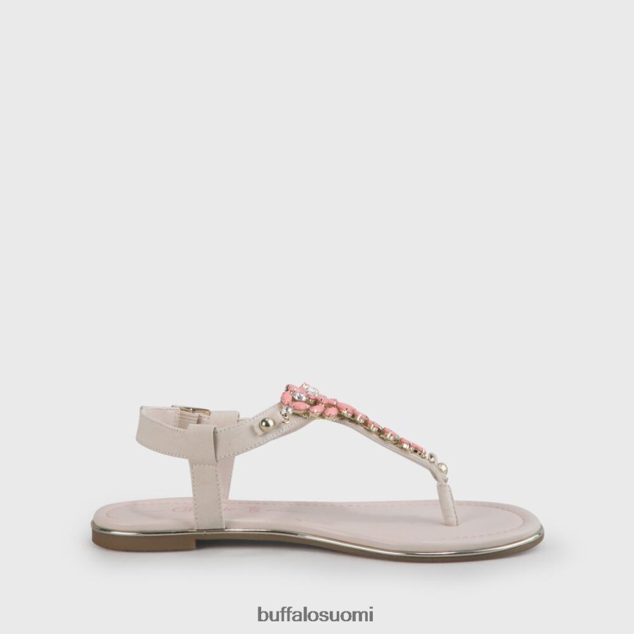 rosalie vegaani litteät sandaalit mokkanahka look DZ48H4340 beige/koralli Buffalo |sandaalit