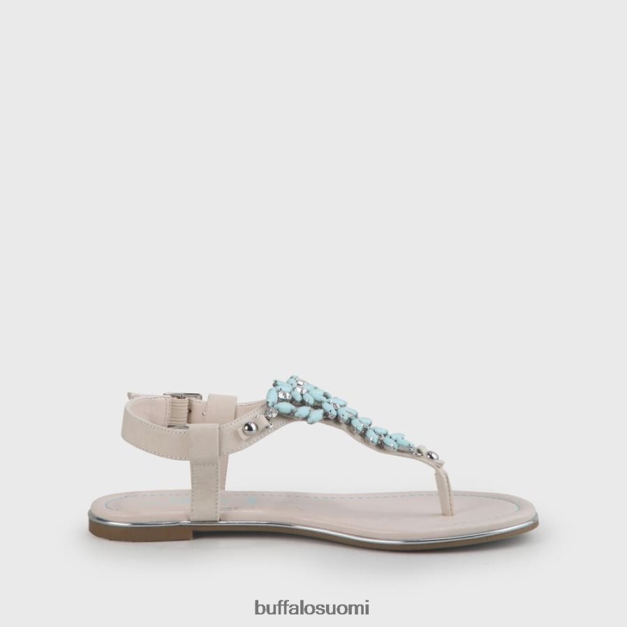 rosalie vegaani litteät sandaalit mokkanahka look DZ48H4341 beige/vaaleanvihreä Buffalo |sandaalit