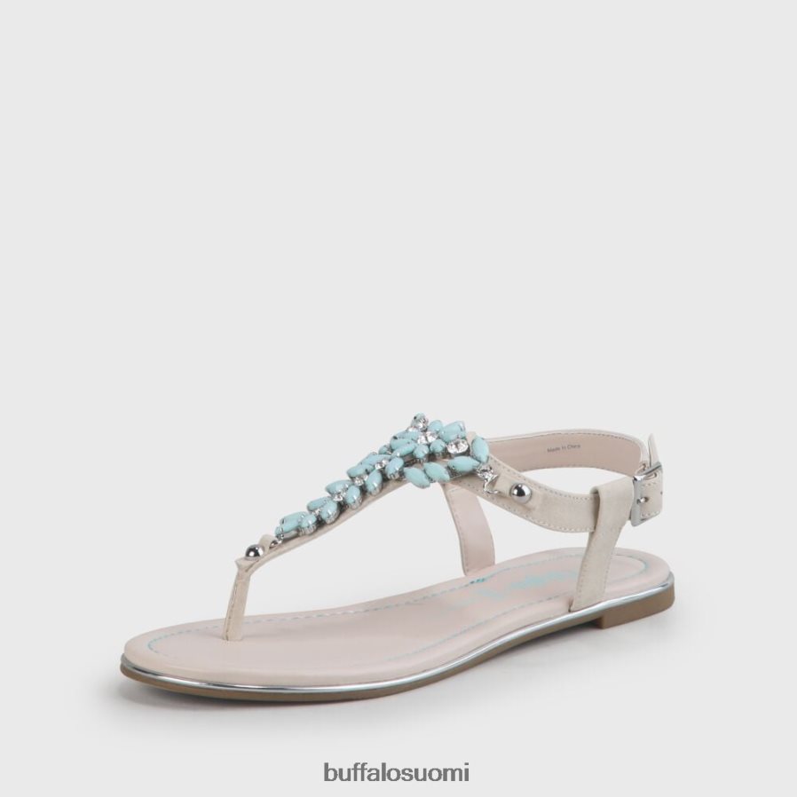 rosalie vegaani litteät sandaalit mokkanahka look DZ48H4341 beige/vaaleanvihreä Buffalo |sandaalit