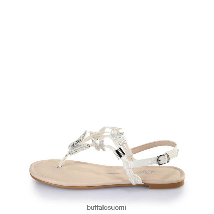 vegaaniset capri kimaltelevat perhossandaalit DZ48H4385 helmenvalkoinen Buffalo |sandaalit